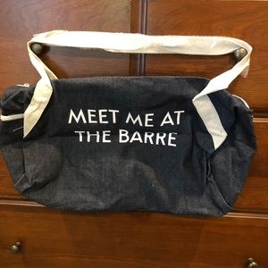 New “meet me at the barre” gym bag.